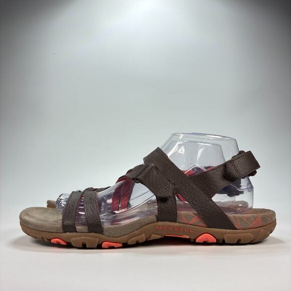 Merrell Sandspur Rose Convert Brown Orange Hiking Outdoor Sandals Womens Size 9 - Picture 3 of 9
